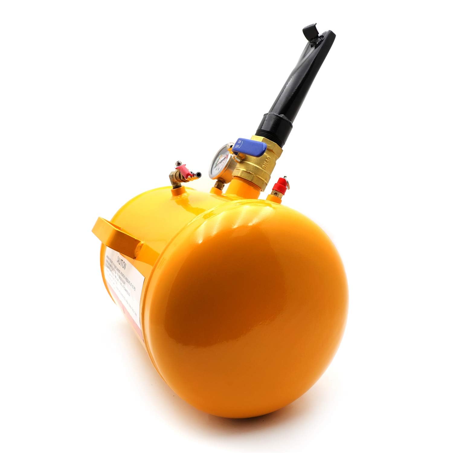 10 Gallon Heavy Duty Vehicle Air Bead Seater Tire Tool Blaster - 145PSI Wheel Mounting Tool (Yellow) - Perfect for Tire Shops, Off-Road Vehicles & Emergency Roadside Repairs [P/N: ET-CAR-TIRE005-10G-Yellow]