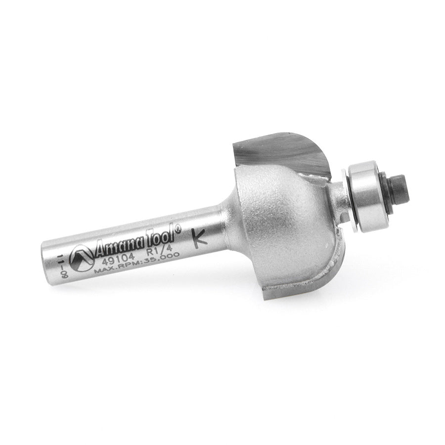 Amana 49104 Cove Bit 1/4 Radius 1/4 Shank Router Bit for Woodworking & Cabinet Making | Perfect for Decorative Edges & Trim Work