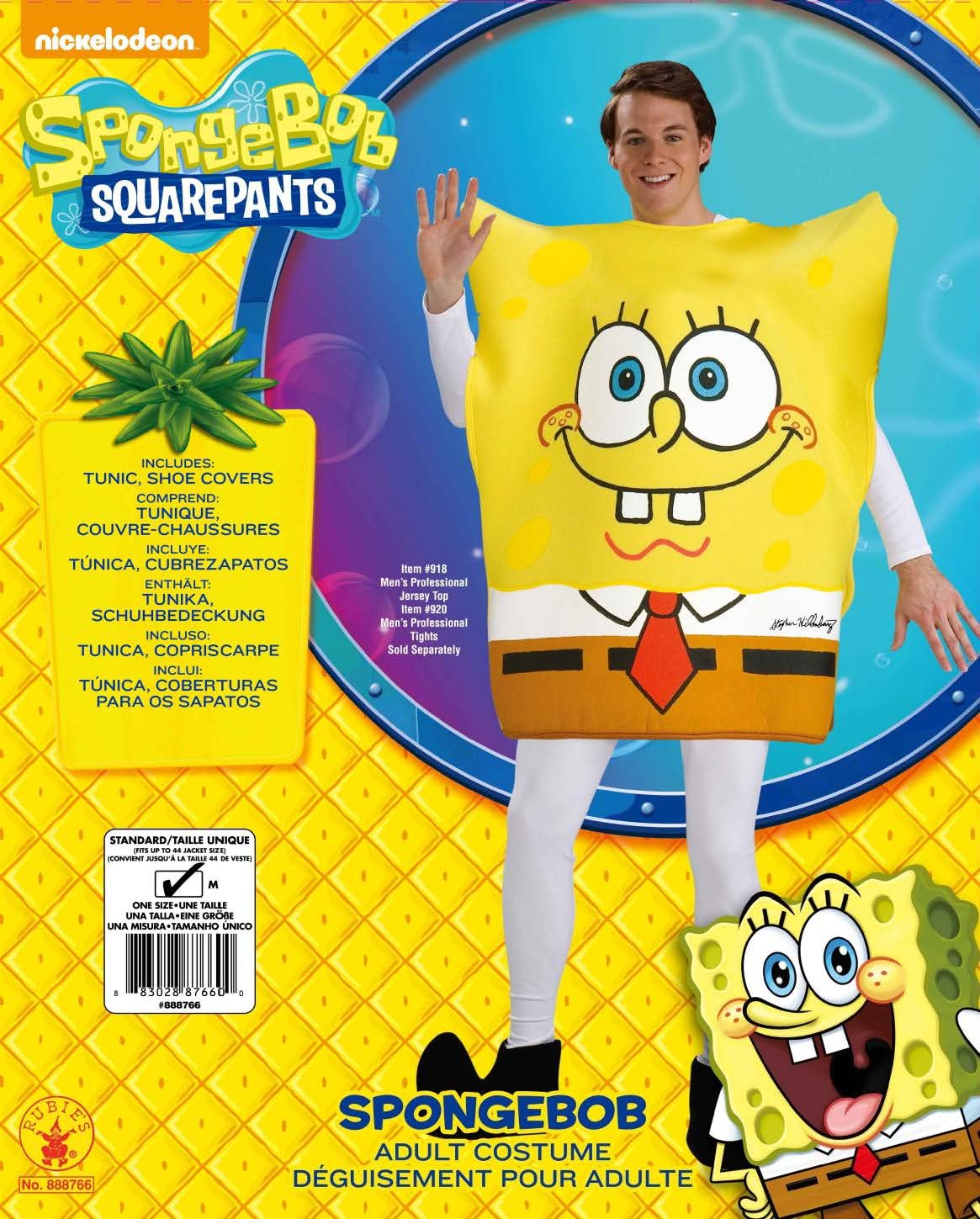 Rubie's Men's Adult SpongeBob SquarePants Out of Water Costume - Official SpongeBob Tunic for Halloween & Cosplay Parties - Standard US Size