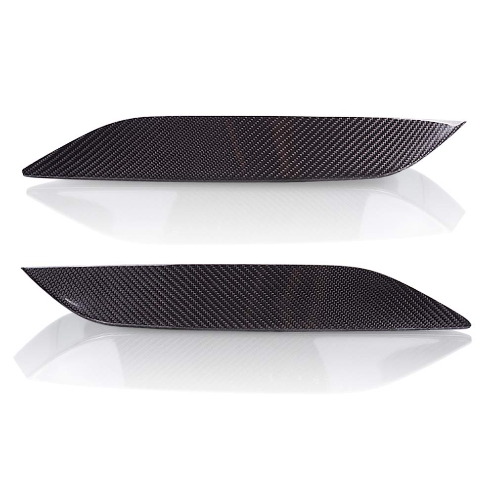Runmade Black Real Carbon Fiber Front Bumper Air Vent Eyelid Cover for BMW F80 M3 F82/F83 M4 (2015-2020) | High-Performance Splitter | M-Power Style Upgrade | Track & Street Use