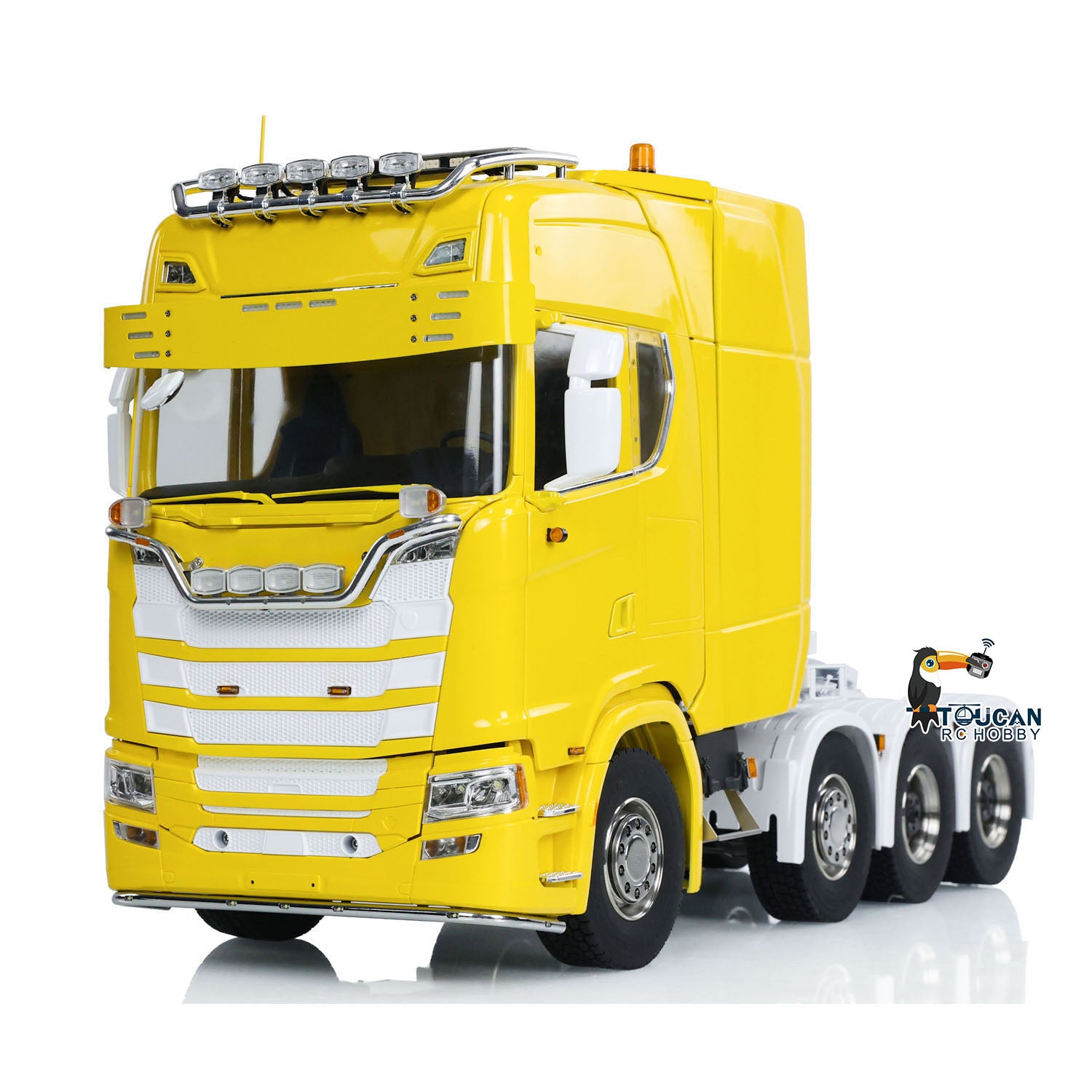 1/14 Scale 770S 8x8 RC Tractor Truck - Ready-to-Run Electric Remote Control Car with Metal Chassis, 3-Speed Gearbox, LED Spotlights & Sound System - Perfect for Off-Road Adventure & Heavy Duty Simulation Play