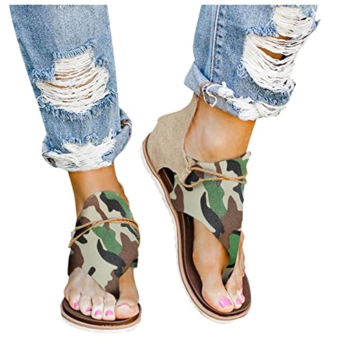 Women's Fashion Denim Sandals with Buckle & Studs - Casual Open Toe Flat Shoes for Beach, Outdoor & Dressy Occasions | Perfect for Summer Walks, Vacations & Casual Outings