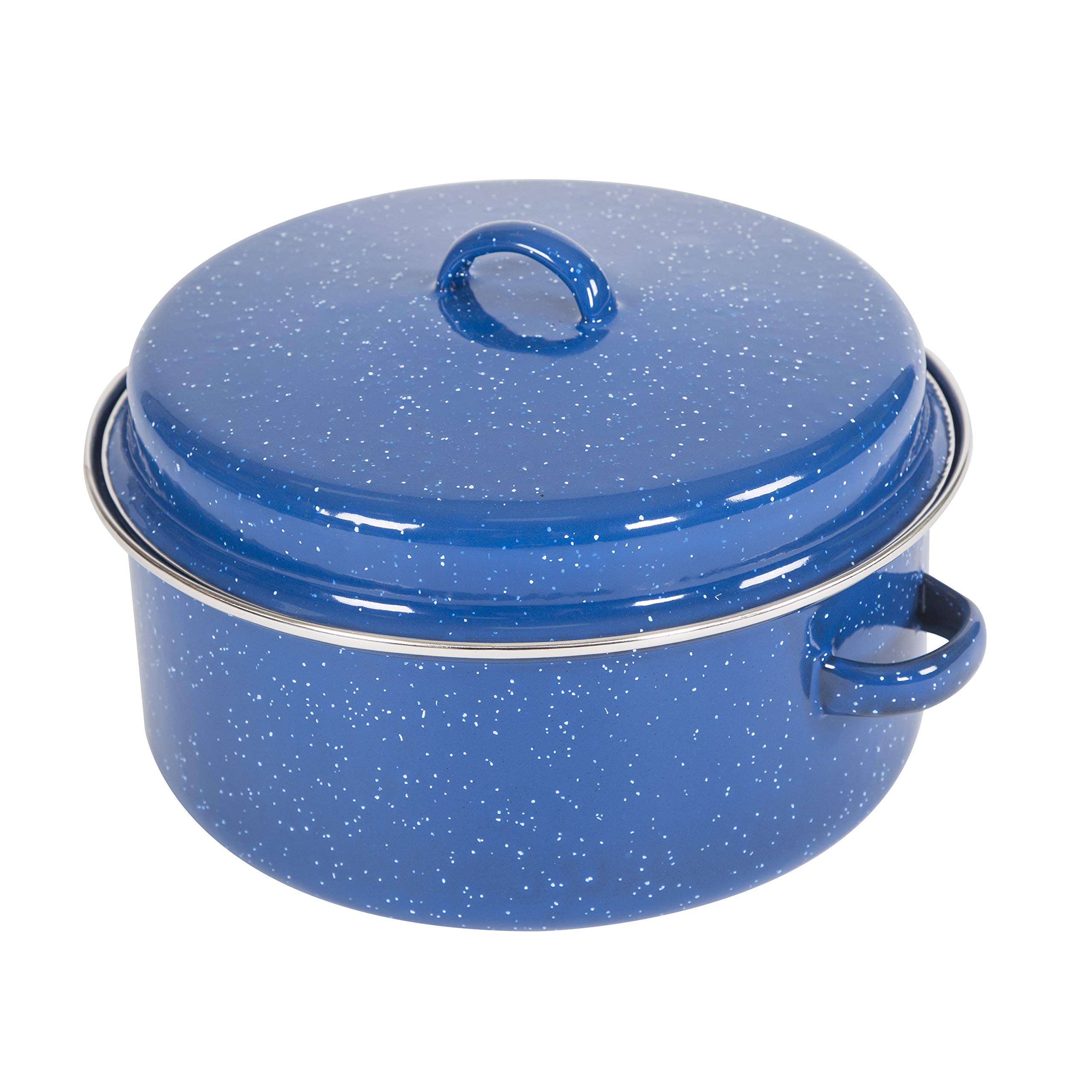 Stansport Enamel Camping Cook Pot - Durable Outdoor Cooking Pot for Camping, Hiking & Backpacking - Perfect for Boiling Water, Cooking Meals & Outdoor Adventures