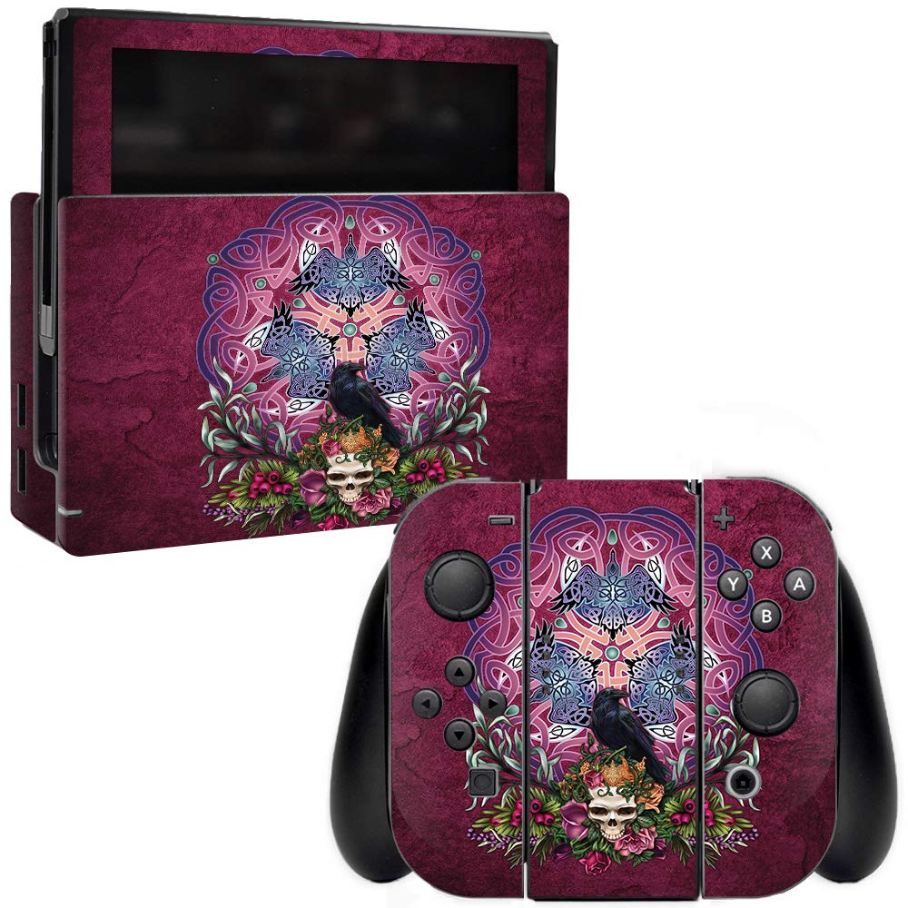 MightySkins Vinyl Decal Wrap Cover for Nintendo Switch - Celtic Raven Design | Protective & Durable Skin | Easy to Apply & Remove | Made in USA | Perfect for Gaming Protection & Customization
