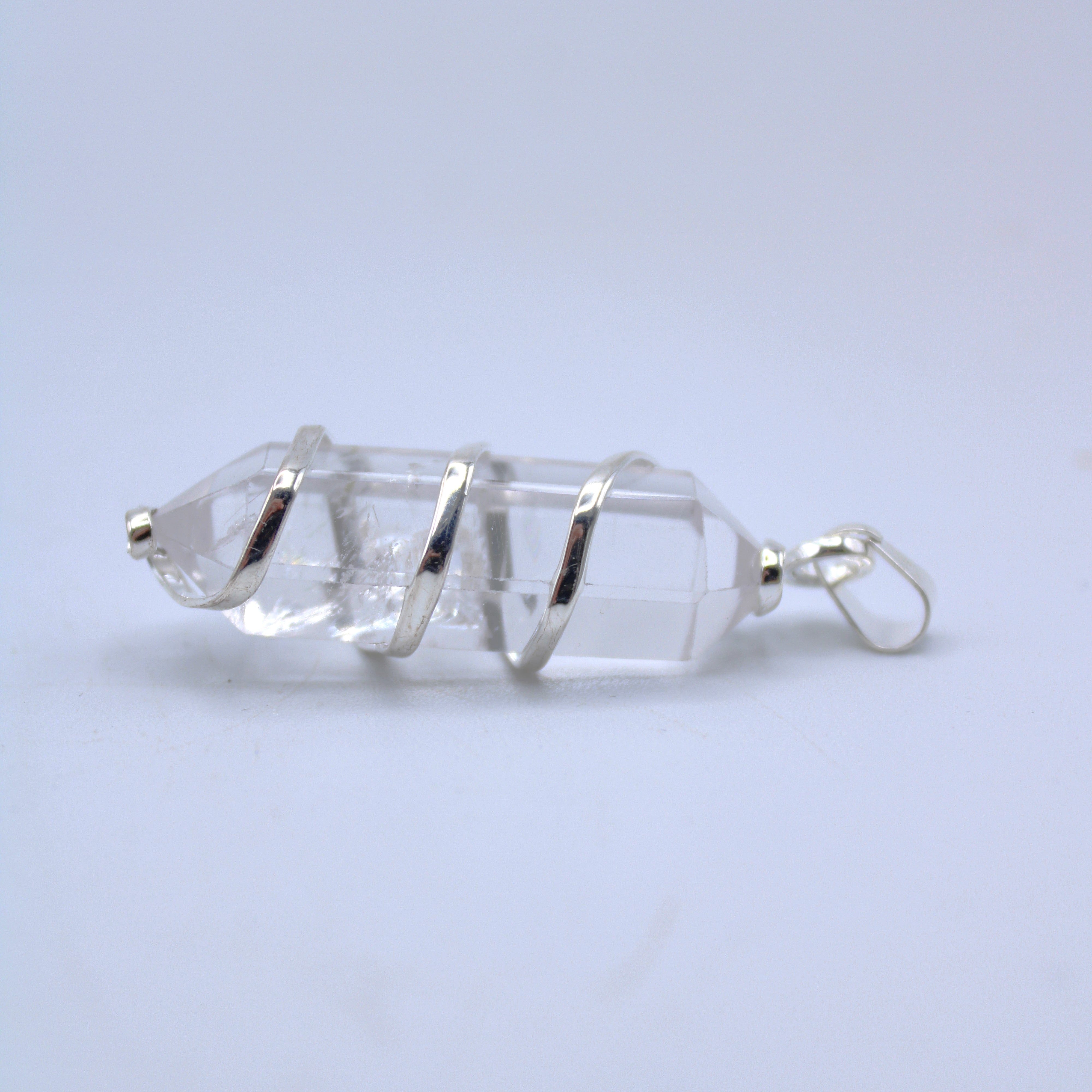 Double Terminated Quartz Point Pendant Necklace - Natural Healing Crystal Jewelry for Meditation, Energy Work & Spiritual Protection | Perfect for Reiki Practitioners, Yoga Enthusiasts & Crystal Collectors