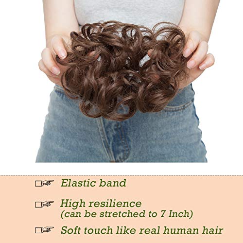 Messy Bun Hair Extension for Curly Hair - Clip-in Updo Hairpiece for Women | Perfect for Weddings, Parties & Everyday Styling