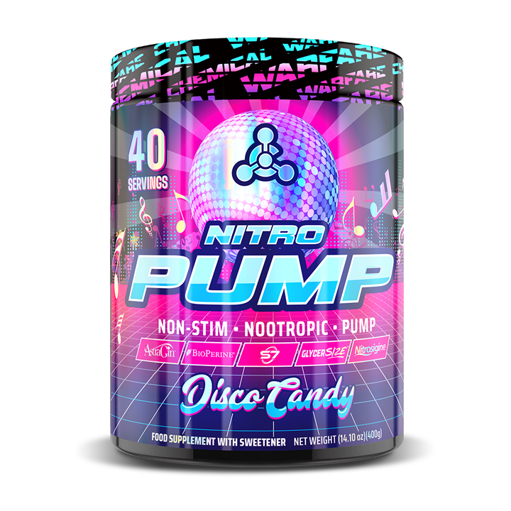 Nitro Pump 400g Pre-Workout Supplement - Energy Booster for Gym & Bodybuilding | Disco Candy Flavor for Enhanced Performance