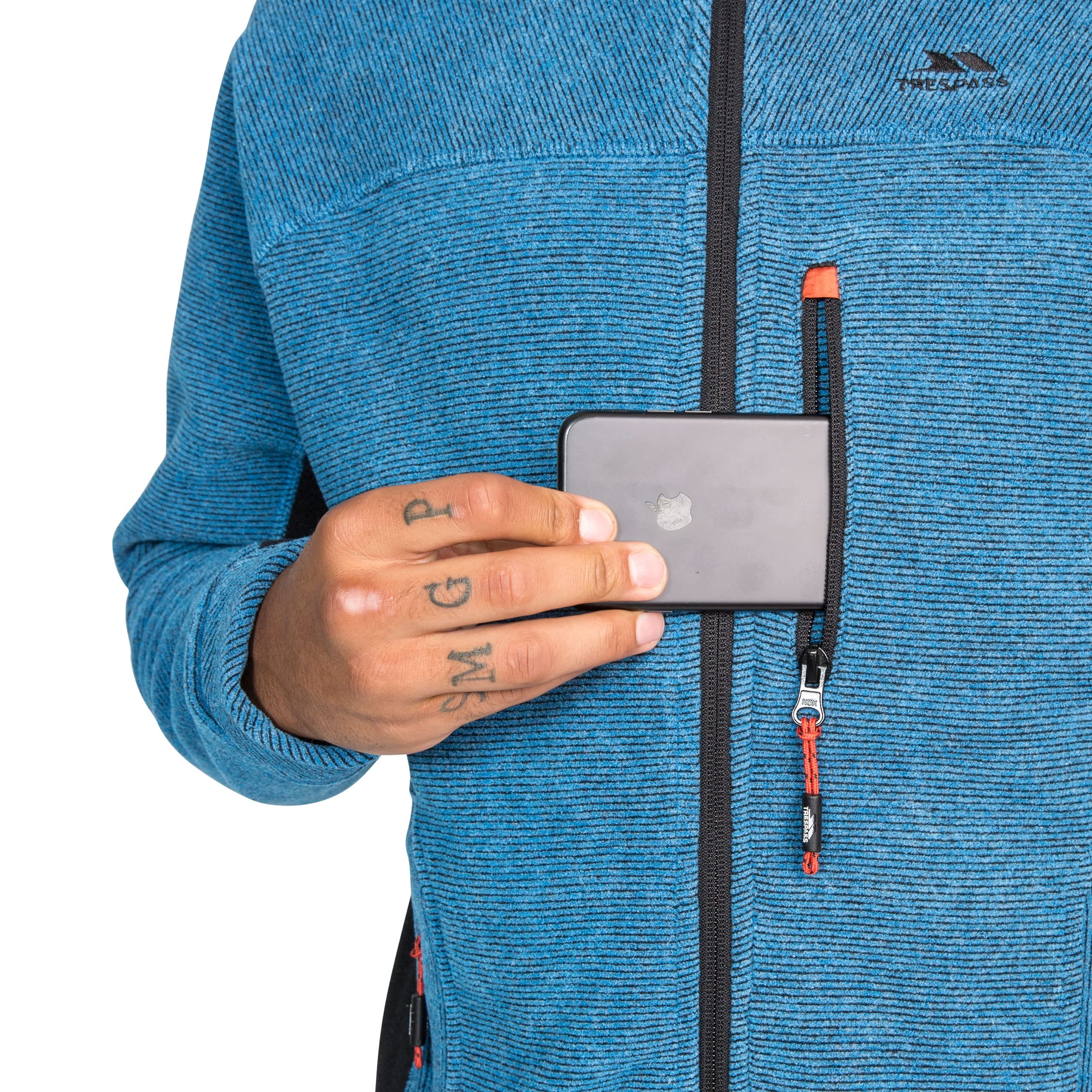 Trespass Men's Jynx Full Zip Fleece Jacket - Warm Winter Outdoor Jacket for Hiking, Camping & Casual Wear