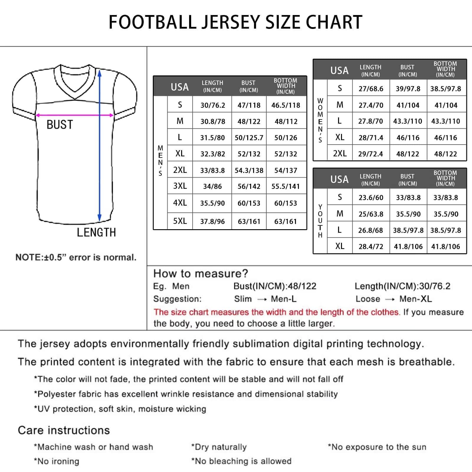Custom Football Jerseys - Personalized Replica Soccer Shirts for Men, Women & Youth - Practice Sports Uniforms & Fan Gifts (Perfect for Games, Training & Team Events)