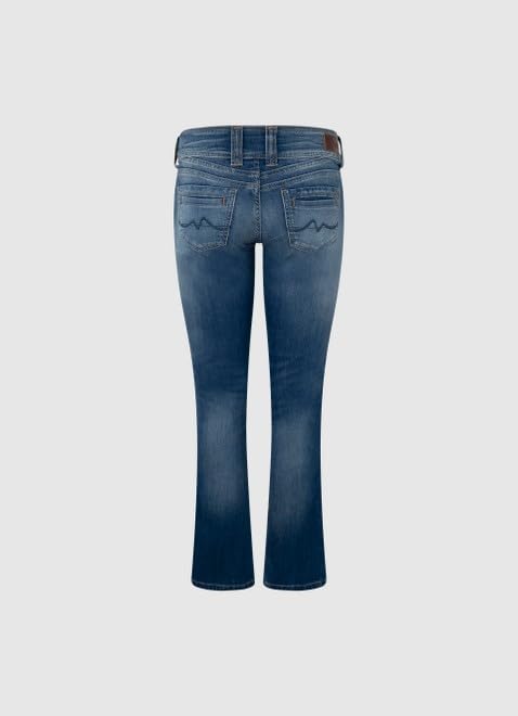 Pepe Jeans Women's Straight Leg Denim Jeans - Classic Blue Stretch Comfort Fit for Everyday Wear | Casual, Office & Weekend Outfits