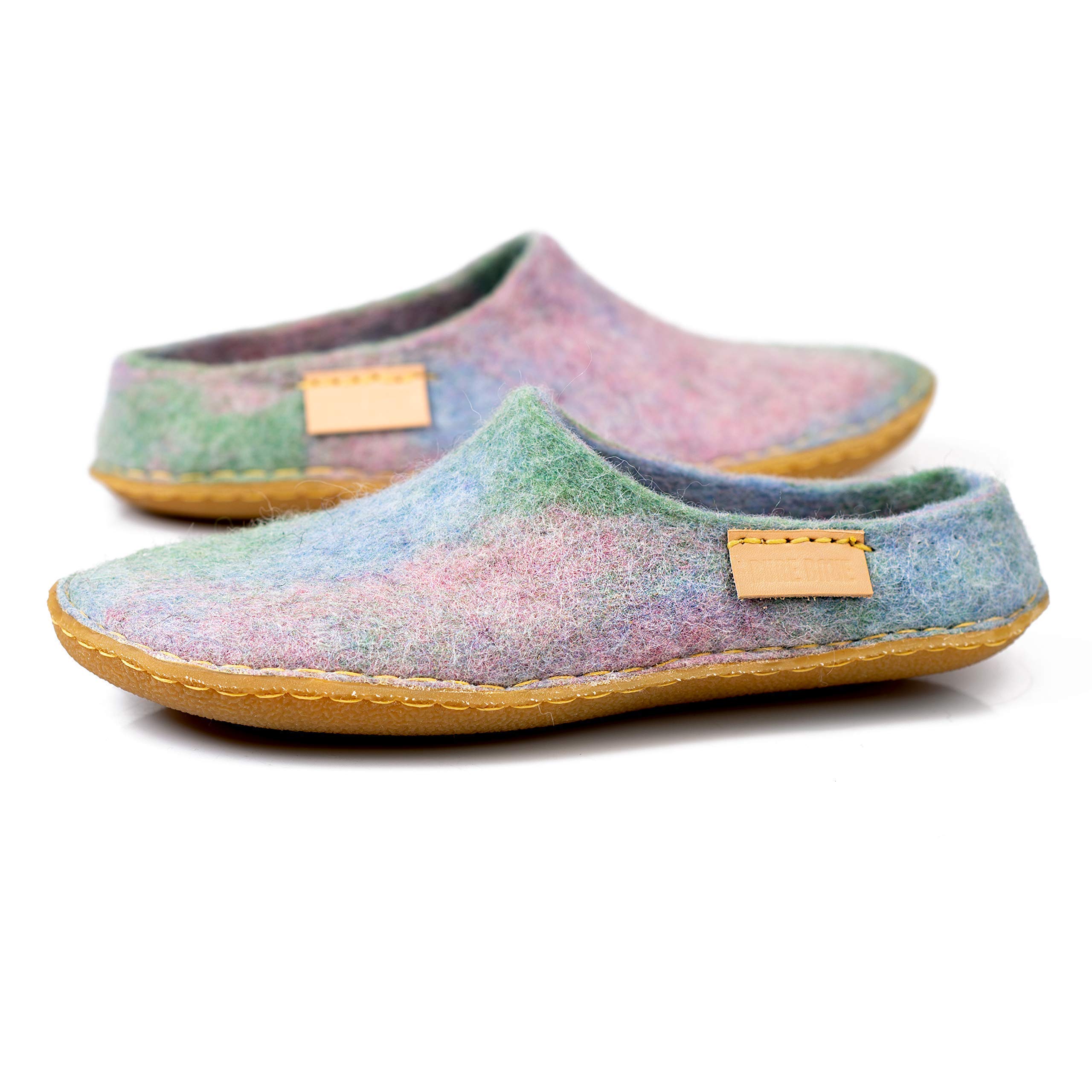 Cozy Women's Wool Slippers with Non-Slip Rubber Sole - Warm House Shoes for Winter, Perfect Mother's Day Gift for Her - Ideal for Relaxing at Home, Lounging & Cold Weather Comfort