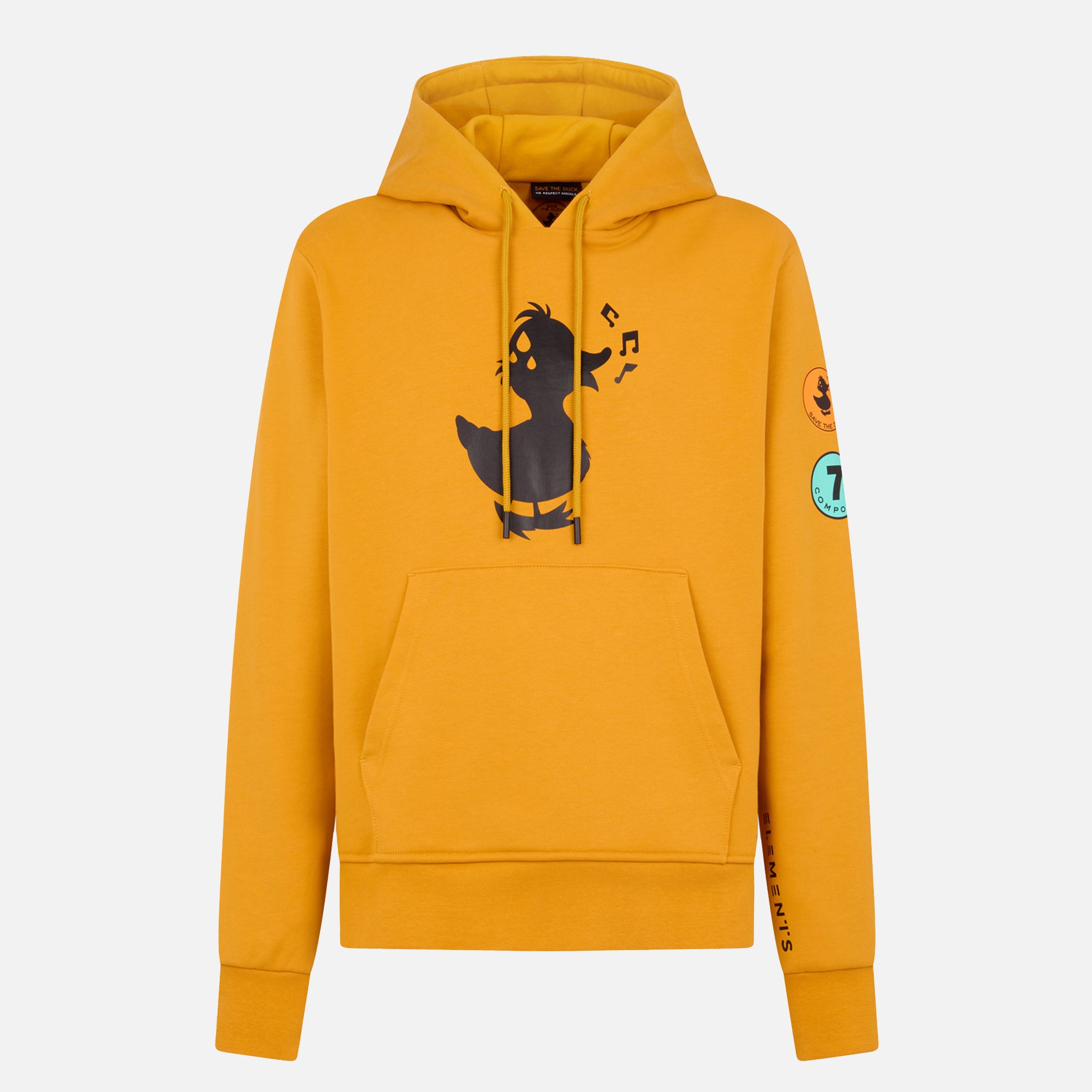 COMPOUND X SAVE THE DUCK DUCK HOODIE - Yellow & Black | Waterproof Winter Jacket for Outdoor Activities & Urban Style