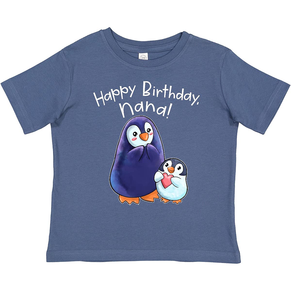 Inktastic Happy Birthday Nana - Cute Penguins Toddler T-Shirt for Girls & Boys | Birthday Gift for Grandma | Fun Kids Outfit for Parties & Family Celebrations