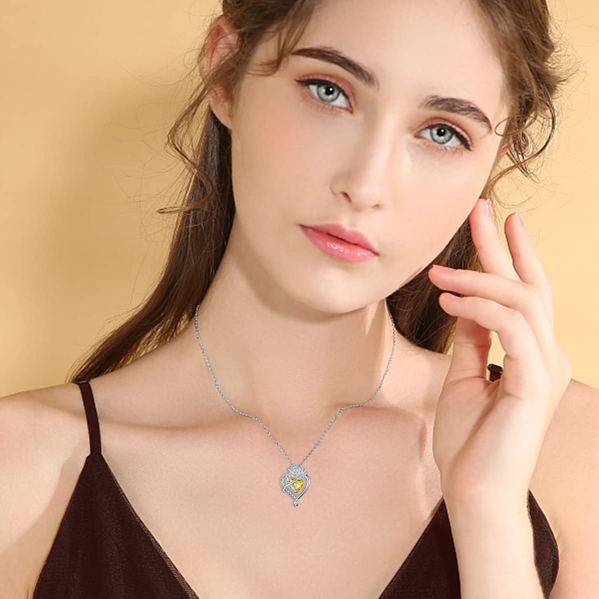 Birthstone Necklace for Women - S925 Sterling Silver Flower Pendant Jewelry, Personalized Mother's Day/Birthday Gift for Mom, Wife, Girlfriend | Perfect for Anniversary, Valentine's Day & Special Occasions