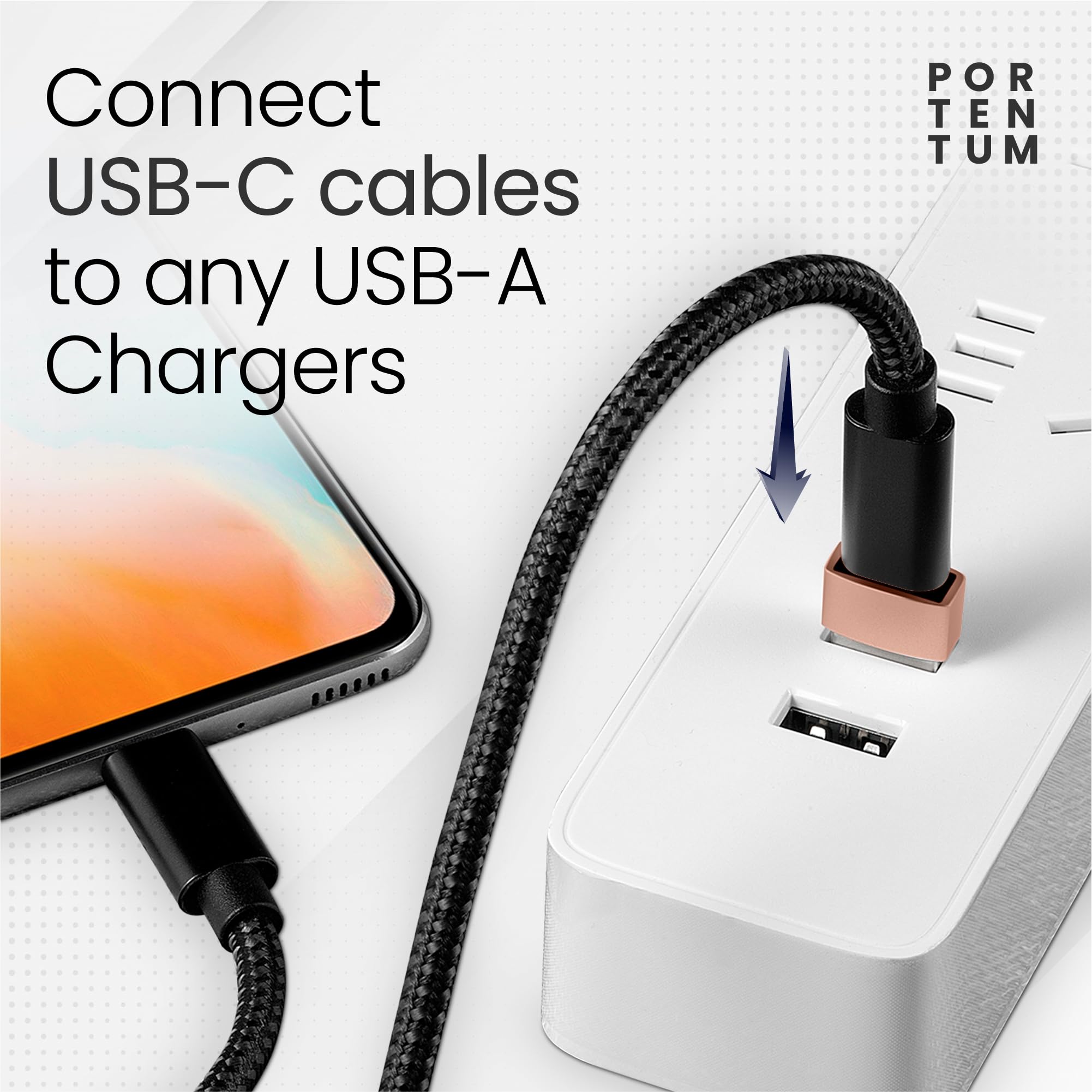 Premium USB C to USB Adapter - 480Mbps High-Speed Data Transfer - Durable Zinc Alloy with Heat Resistance - Rose Gold Finish - Perfect for MacBook, Smartphones & Fast Charging