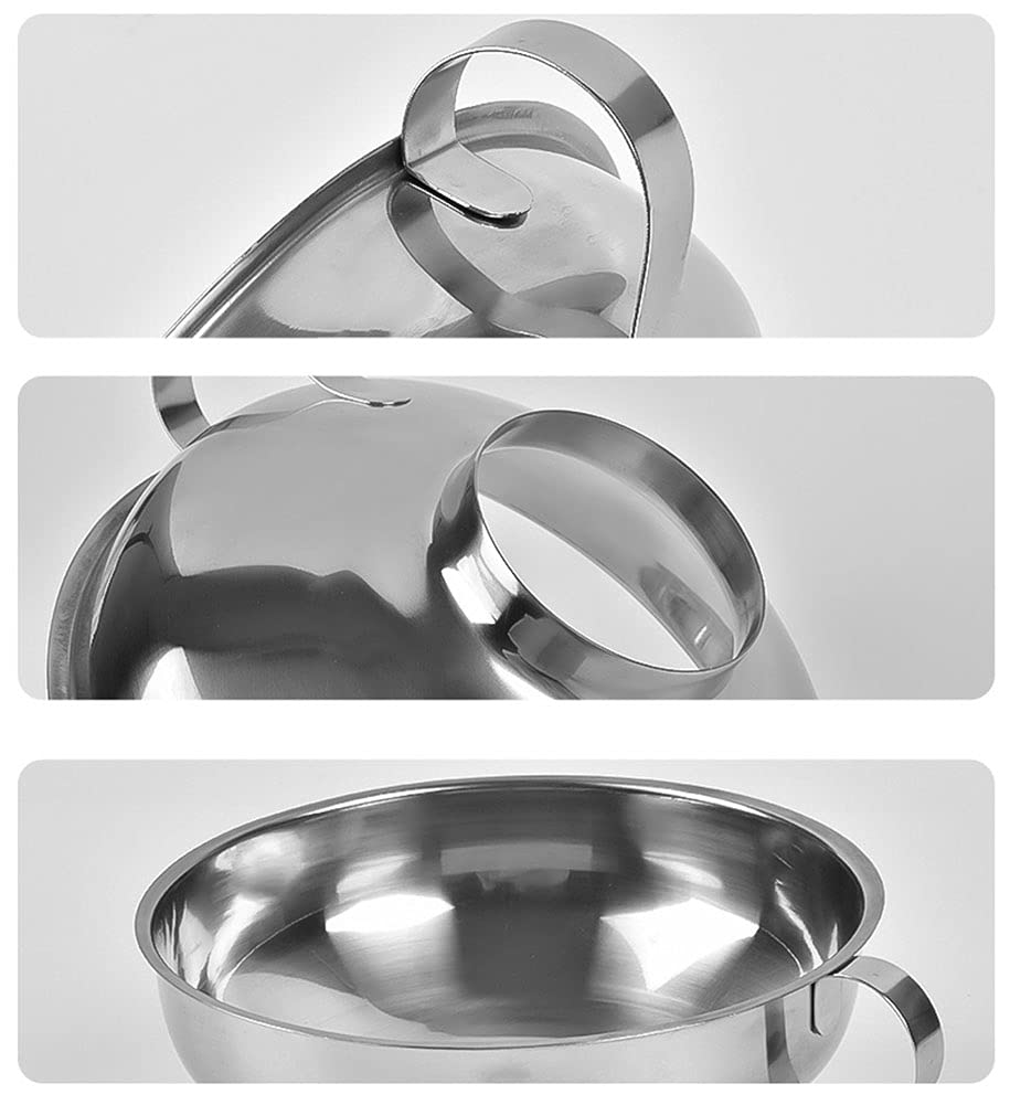 Stainless Steel Canning Funnel for Wide & Regular Jars - Small Kitchen Funnel for Liquids, Spices, Powder, Beans, Jam, Nuts - Mason Jar Accessory with Handle | Perfect for Home Canning, Preserving, Cooking & Baking
