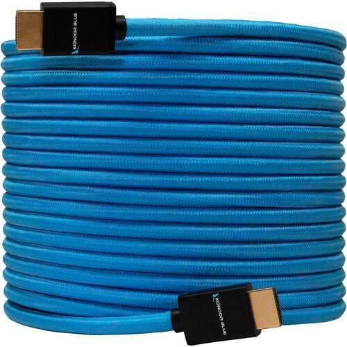 Kondor Blue Braided HDMI 4K Cable 25ft - High Speed 18Gbps, 4K@60Hz, HDR, Ethernet, ARC - Durable & Flexible for Gaming, Home Theater, PC, TV, Projector