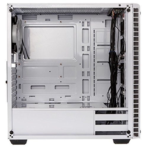 Kolink Observatory Midi Tower RGB Gaming PC Case - ATX/Micro-ATX Tempered Glass Window Computer Case - White LED Lighting for Gaming Setup & Home Office