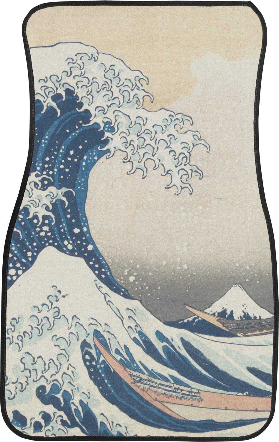 Custom Great Wave Off Kanagawa Car Floor Mats for Front Seat - Non-Slip, Waterproof Automotive Accessories for Sedans, SUVs & Trucks | Perfect Gift for Anime & Japanese Art Lovers