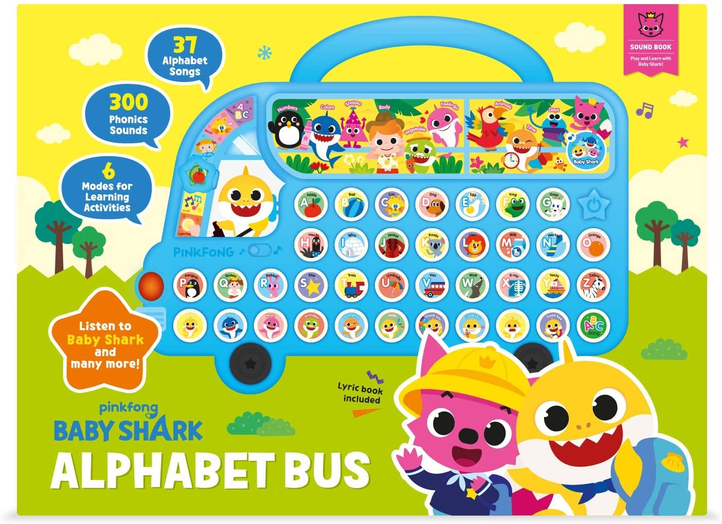 Pinkfong Baby Shark ABC Alphabet Bus Sound Pad - Interactive Learning & Educational Toy for Toddlers 1-3 | Fun Baby Shark Books & Toys | Perfect Gift for Boys & Girls | Ideal for Preschool Learning & Playtime Activities