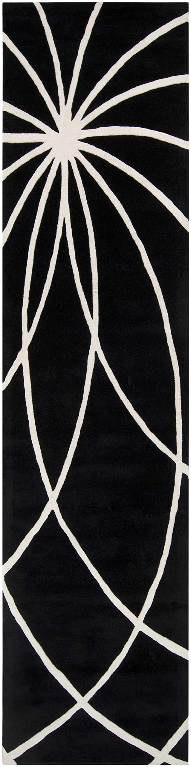Hauteloom Harlem Wool Area Rug 6' x 9' - Soft Modern Black & Beige Living Room Rug - Non-Slip Bedroom Carpet for Cozy Home Decor | Perfect for Family Rooms, Dorm Spaces & Office Flooring