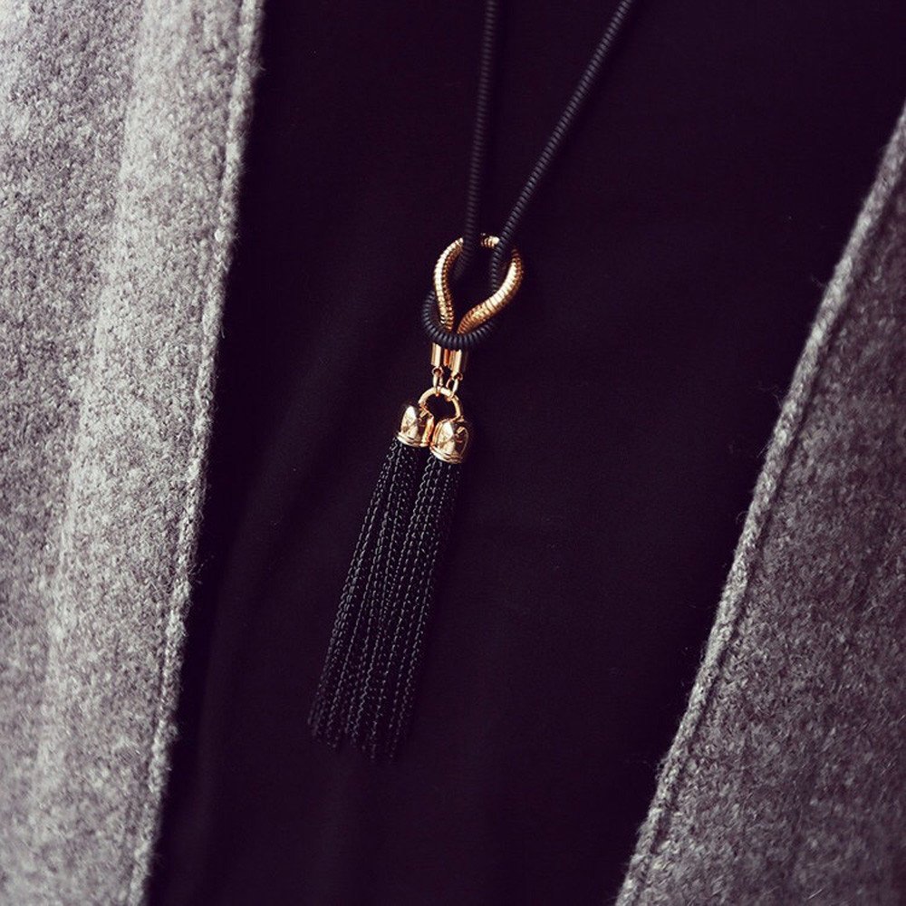 Dainty Silver Necklace for Women - Elegant Chain Tassel Pendant, Versatile Layering Necklace for Sweaters & Everyday Wear | Perfect Gift for Her, Birthday, Anniversary