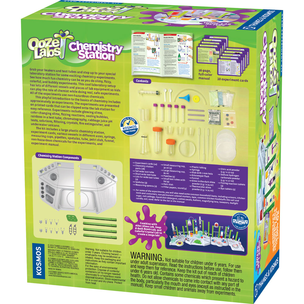 Ooze Labs Chemistry Station - Kids Science Kit for Fun Experiments | STEM Learning & Educational Toys for Home & Classroom Use