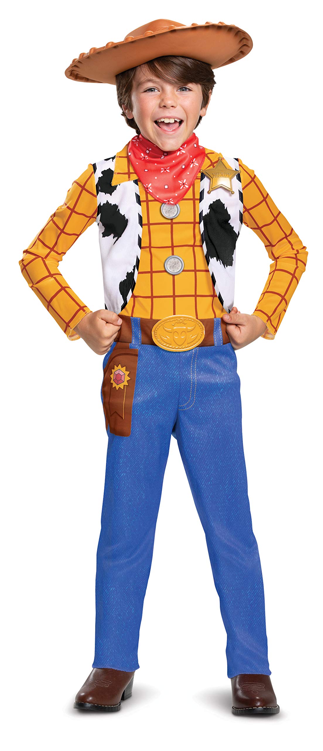 Disney Toy Story Woody Costume for Toddlers - Classic Halloween Dress Up Outfit for Kids Birthday Party & Cosplay