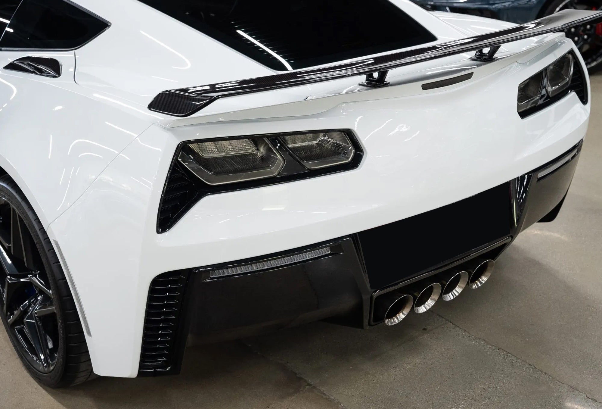 Black Inside Clear Lens Rear Bumper Reflectors for Chevy C7 Corvette Stingray - High Visibility Safety Upgrade for Night Driving & Car Shows