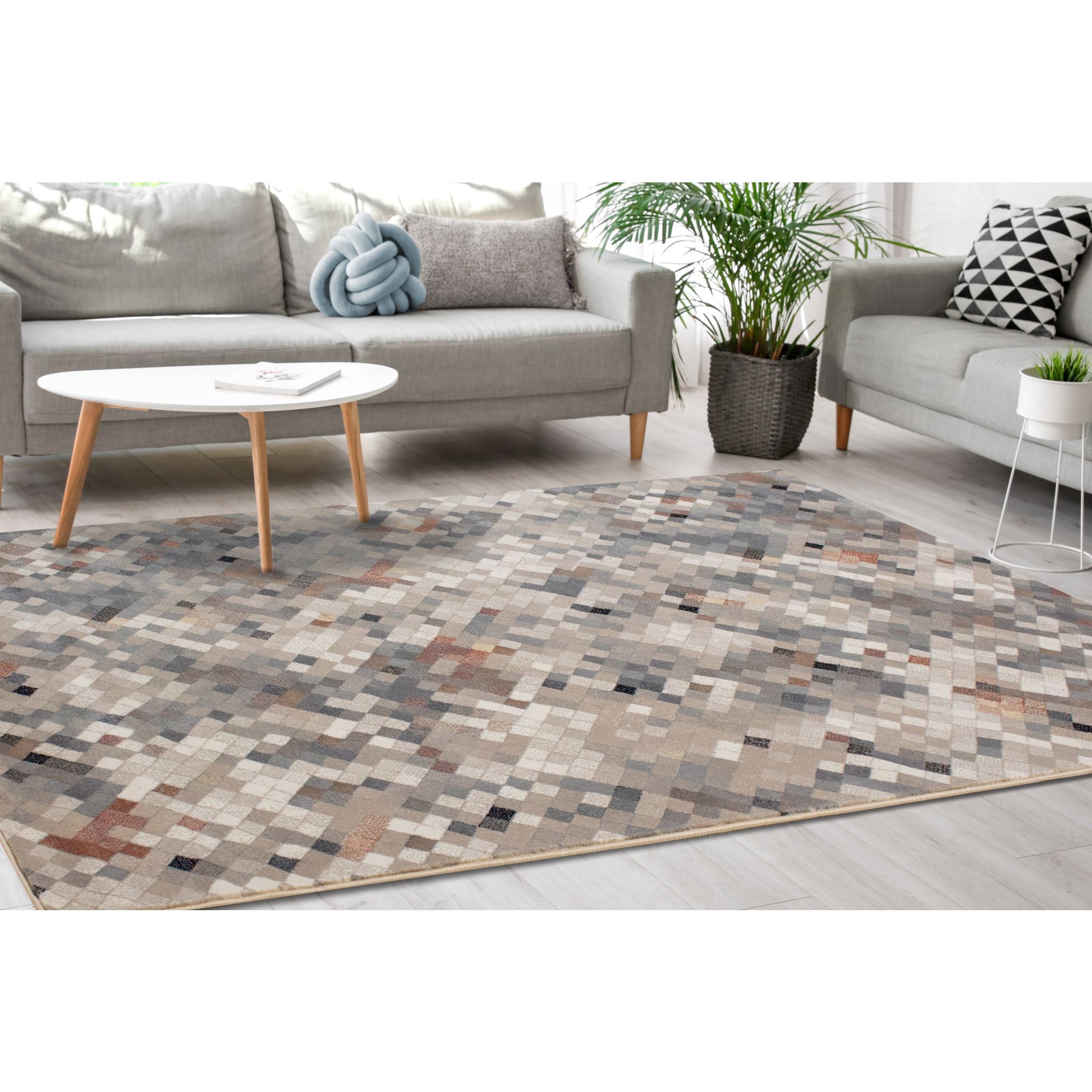 Premium Abbey Area Rug 5'x8' - Soft & Durable Living Room Carpet for Home Decor - Perfect for Bedroom, Office, and Lounge Spaces