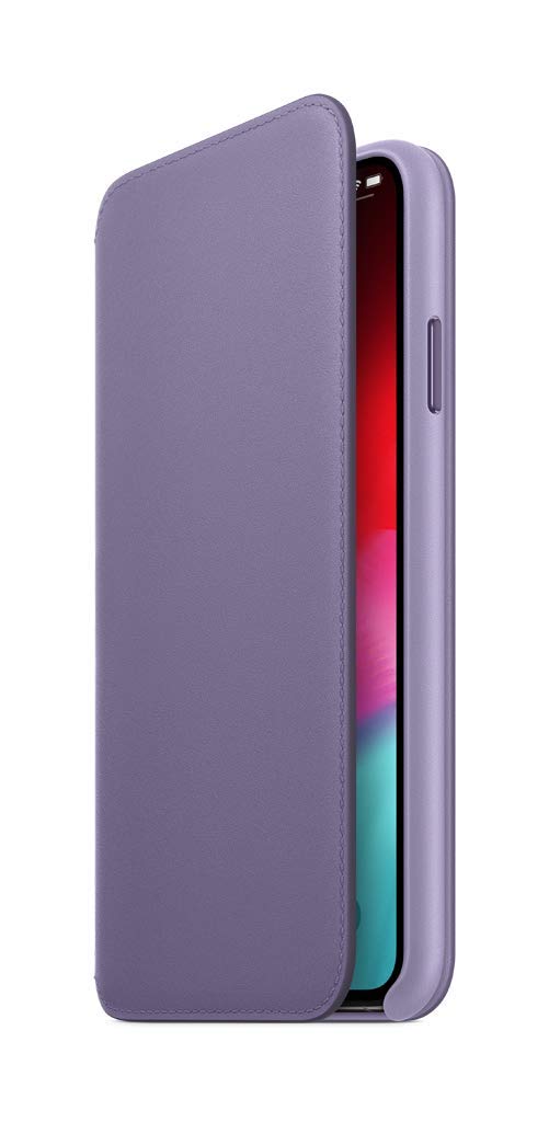 Apple iPhone Xs Max Leather Folio Case - Premium Protective Cover with Card Slots in Elegant Lilac | Perfect for Business Professionals & Everyday Use