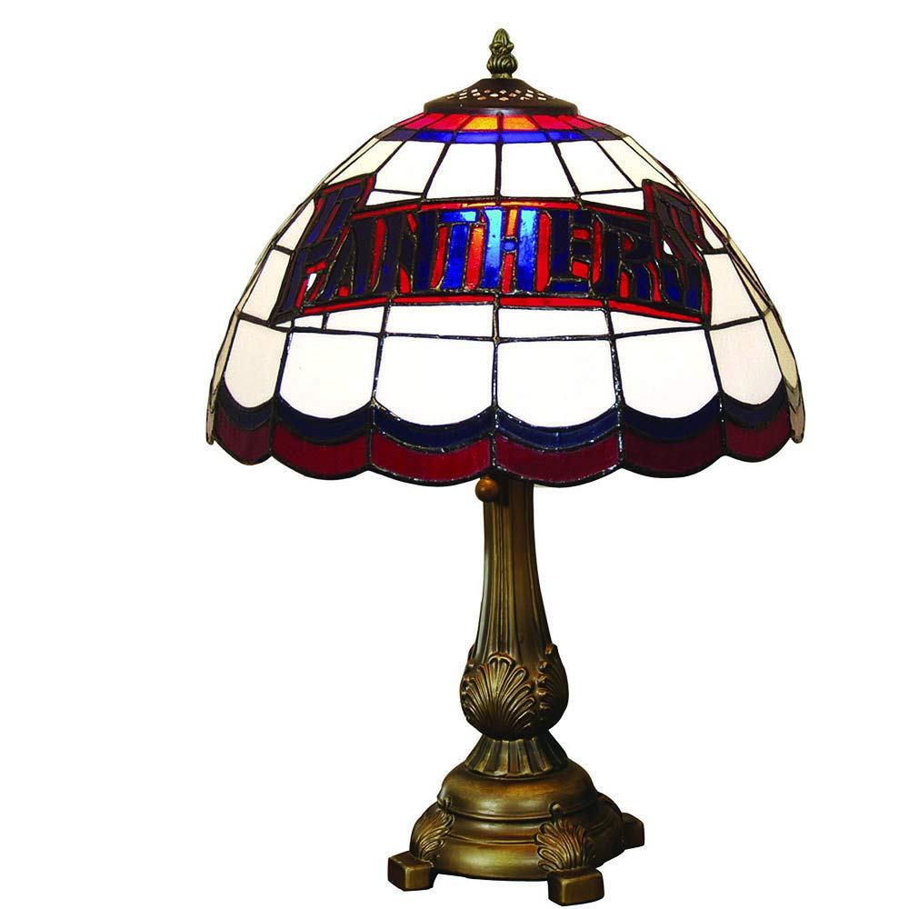 Memory Company NHL Unisex Tiffany Table Lamp - Vintage Stained Glass Desk Light for Home Office, Bedroom, Living Room Decor