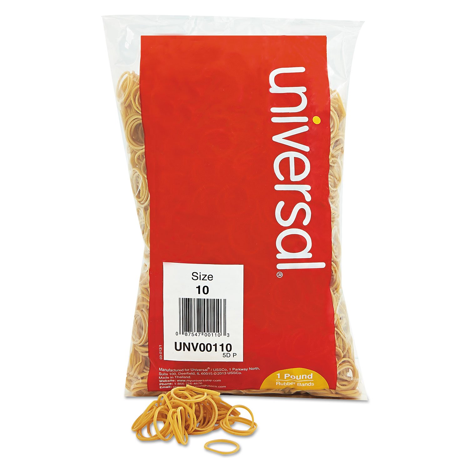 Universal Rubber Bands Size 12 (1-3/4 x 1/16 Inch) - 2500 Bands per 1lb Pack - Heavy Duty Office, School, and Home Use for Organizing, Bundling & Securing Items