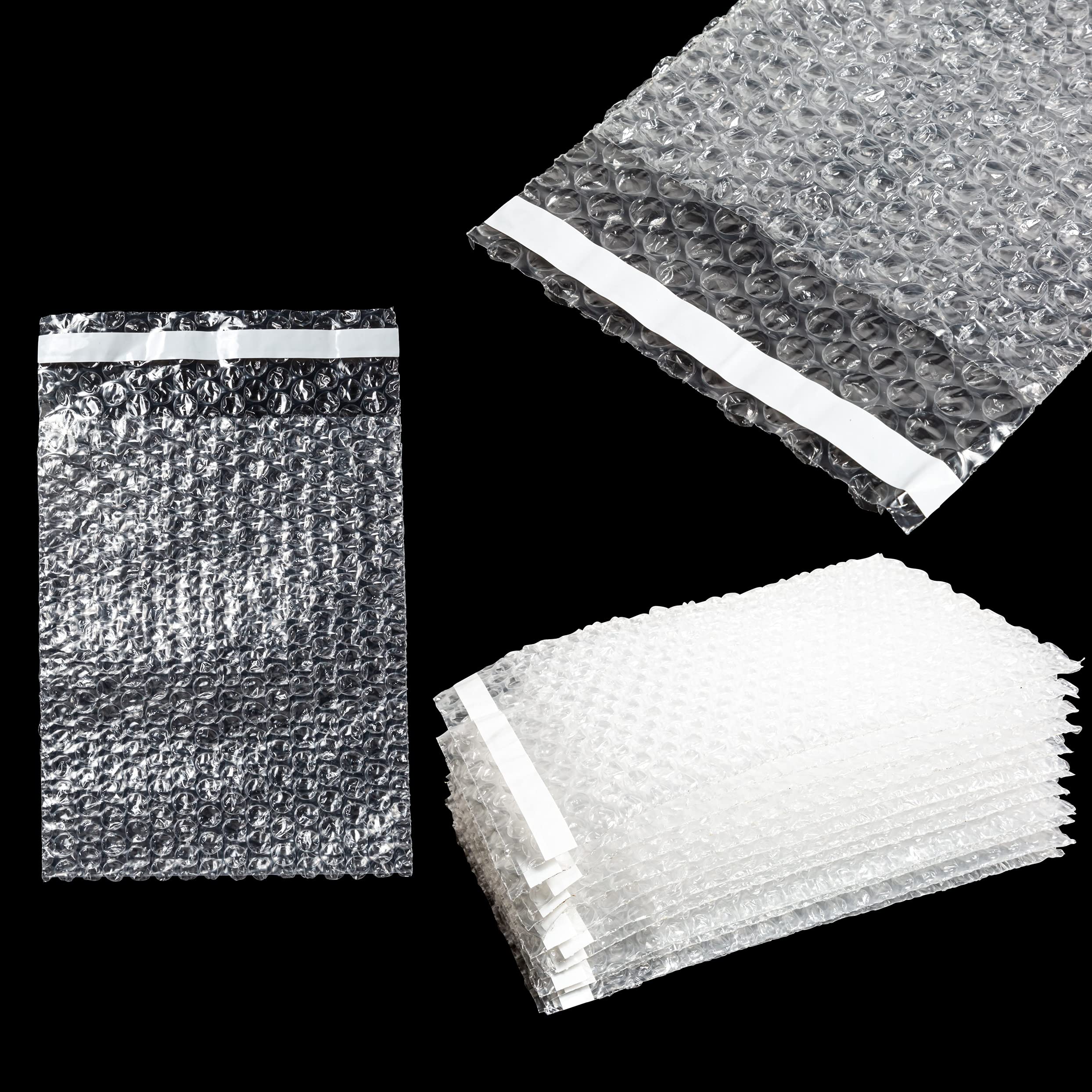 PackageZoom 6.5 x 8.5 Inch Clear Self-Sealing Bubble Cushion Bags - 20 Pack for Secure Shipping, Packing, Storage & Moving | Perfect for Ecommerce, Fragile Items & Home Organization