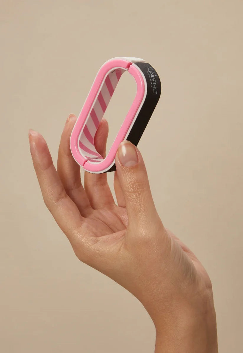 NAILS INC Oval Nail File - Professional Manicure & Pedicure Tool for Smooth, Shiny Nails - Perfect for Home, Salon & Travel Nail Care