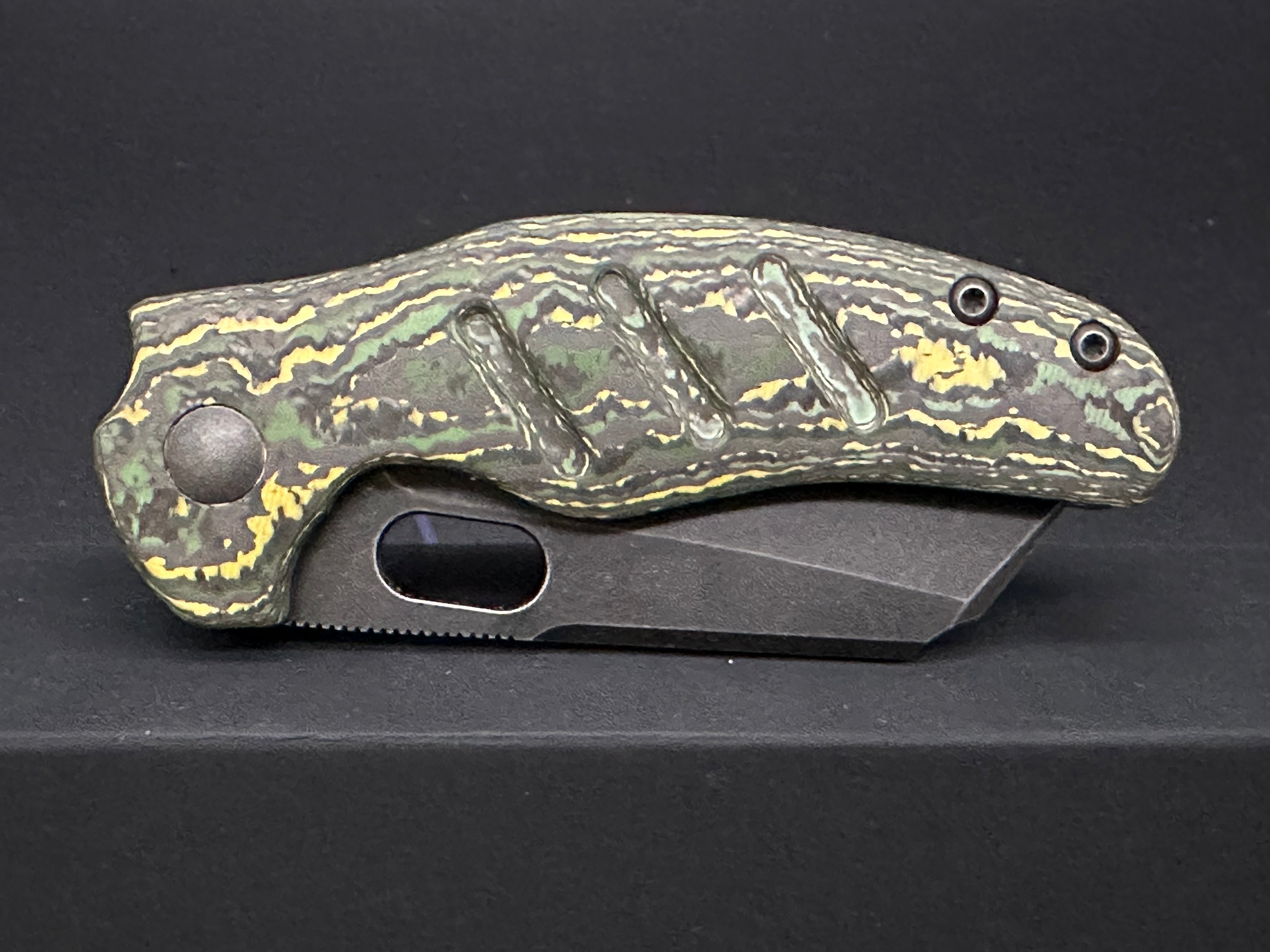 Kizer C01C Mini Sheepdog Folding Pocket Knife - 20CV Steel Blade, Fat Carbon Handle - EDC, Camping, Hiking & Outdoor Survival Tool
