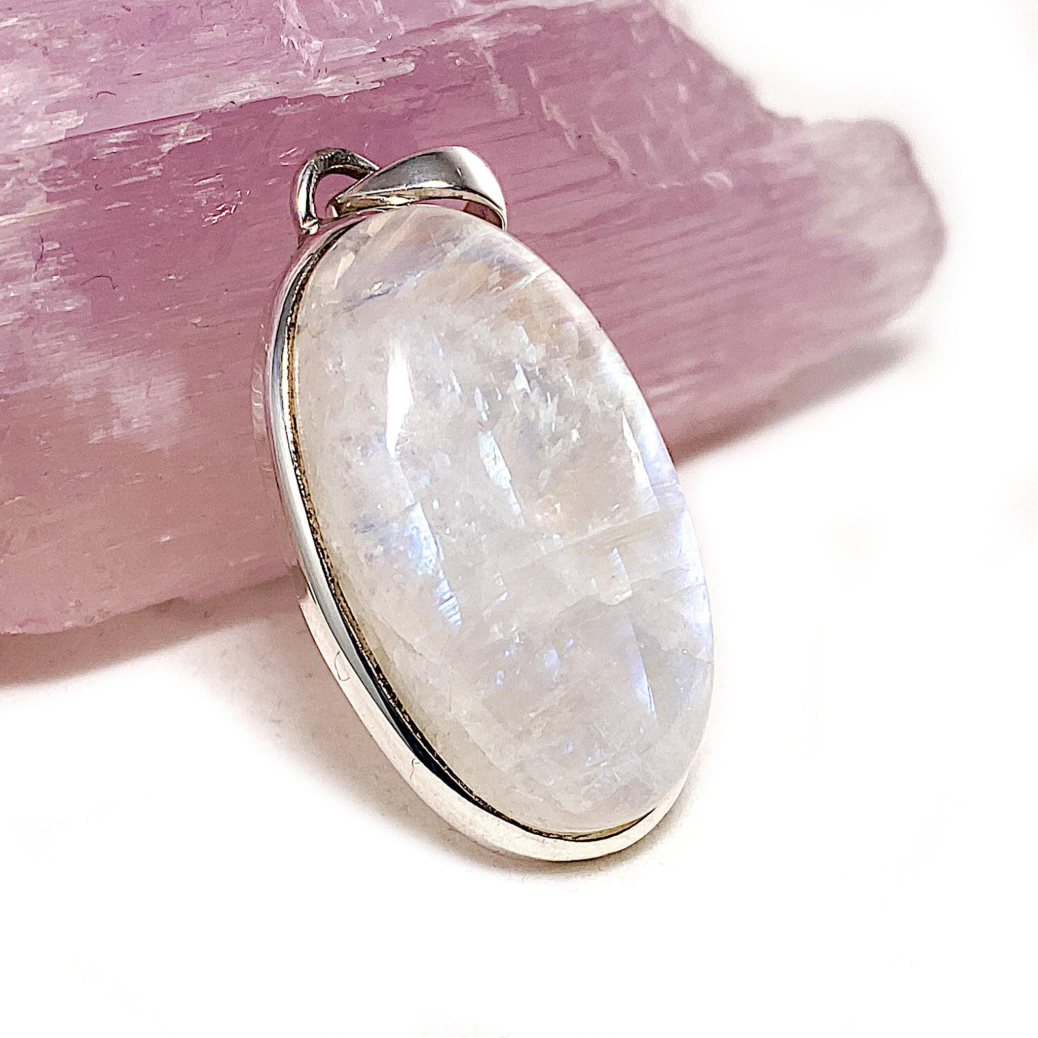 Moonstone Oval Pendant Necklace PPGJ338 – Elegant Healing Crystal Jewelry for Women, Perfect for Gifts, Meditation & Spiritual Healing