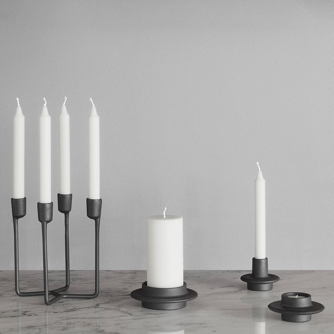 Heima 4-Arm Candle Holder Set of 4 - Elegant Metal Candelabra for Dining Table, Wedding Centerpiece, Home Decor & Romantic Ambiance