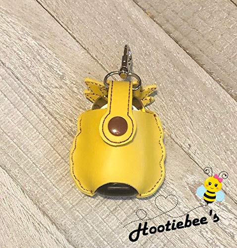 Pineapple-Shaped Hand Sanitizer & Lip Balm Holder - Cute Keychain for Purse, Backpack, Gym Bag - Perfect for Travel, Office, School, and Everyday Use