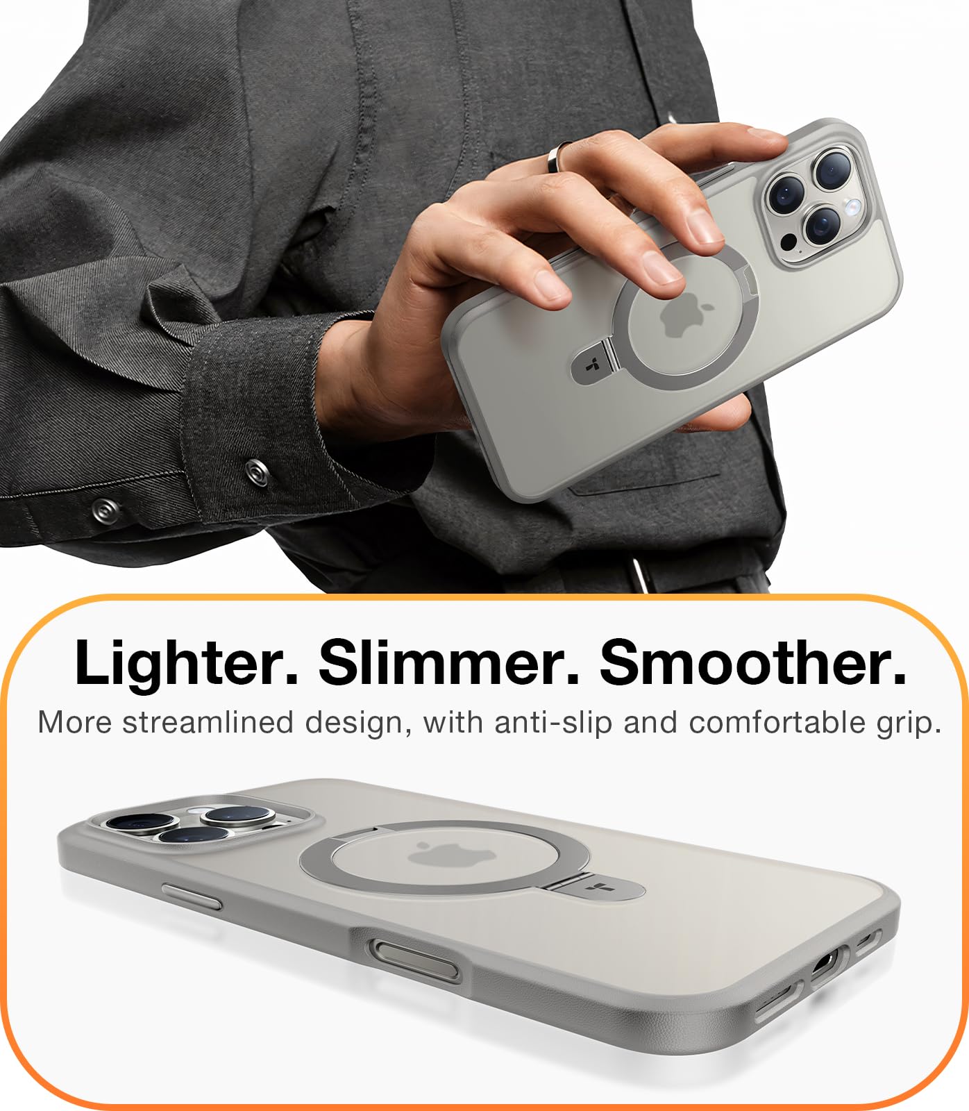 TORRAS Magnetic Stand Case for iPhone 16 Pro Max (6.9