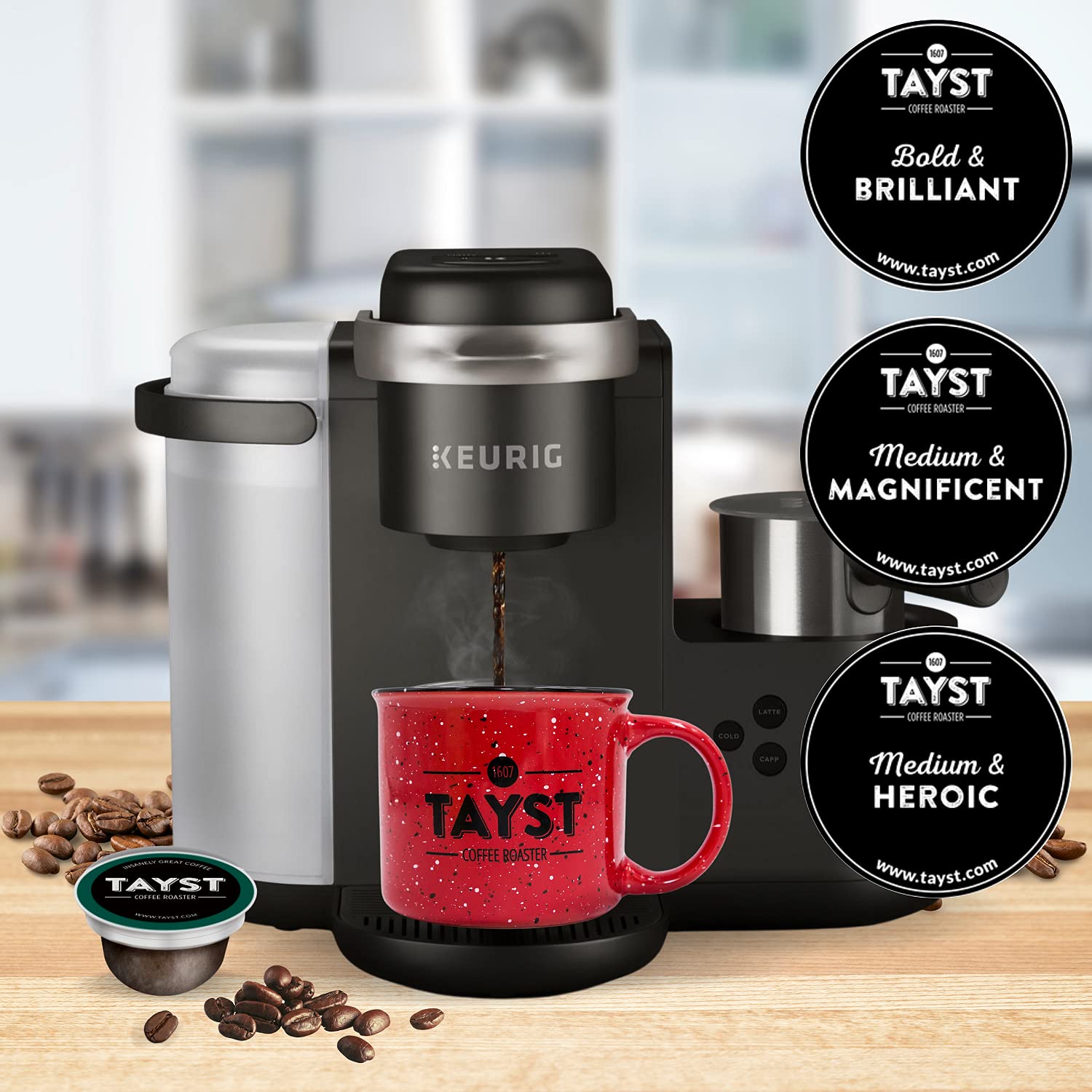 Tayst Coffee Pods Variety Pack - 30 Count, K-Cup Compatible with Keurig 2.0 & Single Serve Coffee Makers | Sustainable & Eco-Friendly Coffee Capsules | Perfect for Home, Office & Breakfast Brewing