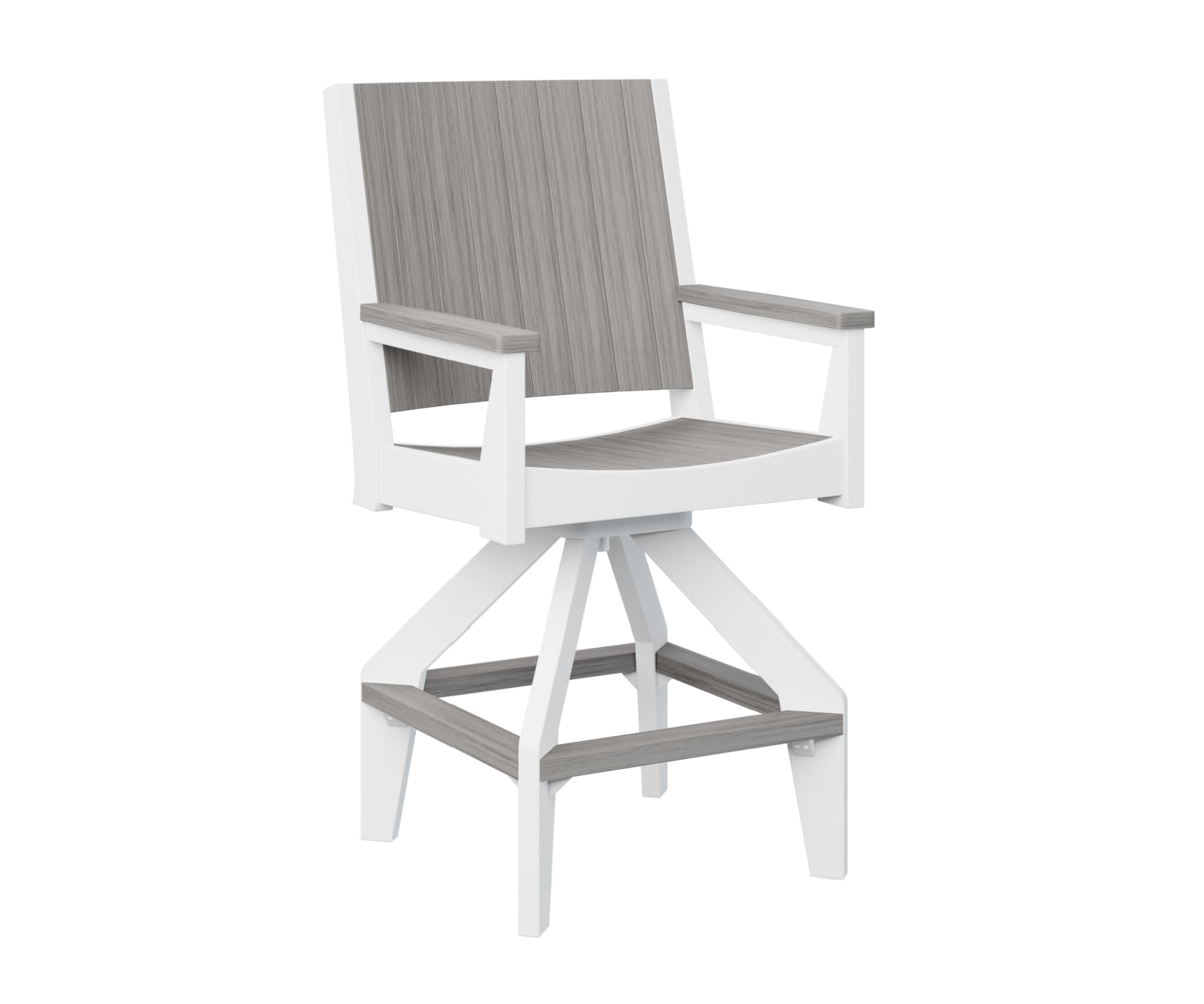 Berlin Gardens Mayhew Chat Swivel Bar Chair - Adjustable Height Counter Stool for Kitchen Island, Breakfast Nook & Home Bar - Comfortable Modern Swivel Seat with Back Support