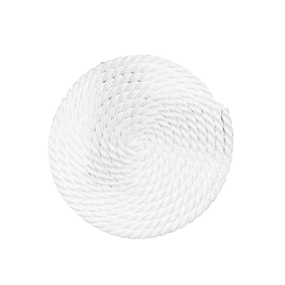Premium White Twisted Polyester Rope - 3/8 Inch x 300 Feet - High Strength Low Stretch Rope for Rigging, Winching & Marine Use - Water, Oil & UV Resistant - Perfect for Truck Tie-Downs, Crafts, DIY Projects & Outdoor Activities