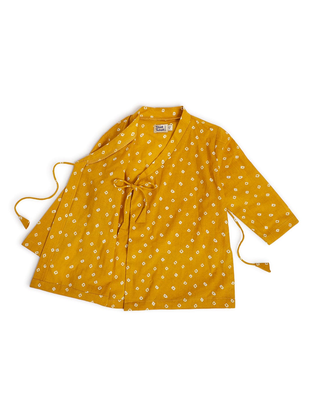 Boys Bandhani Kurta Pyjama Set - Traditional Indian Ethnic Wear for Festivals & Special Occasions - Yellow