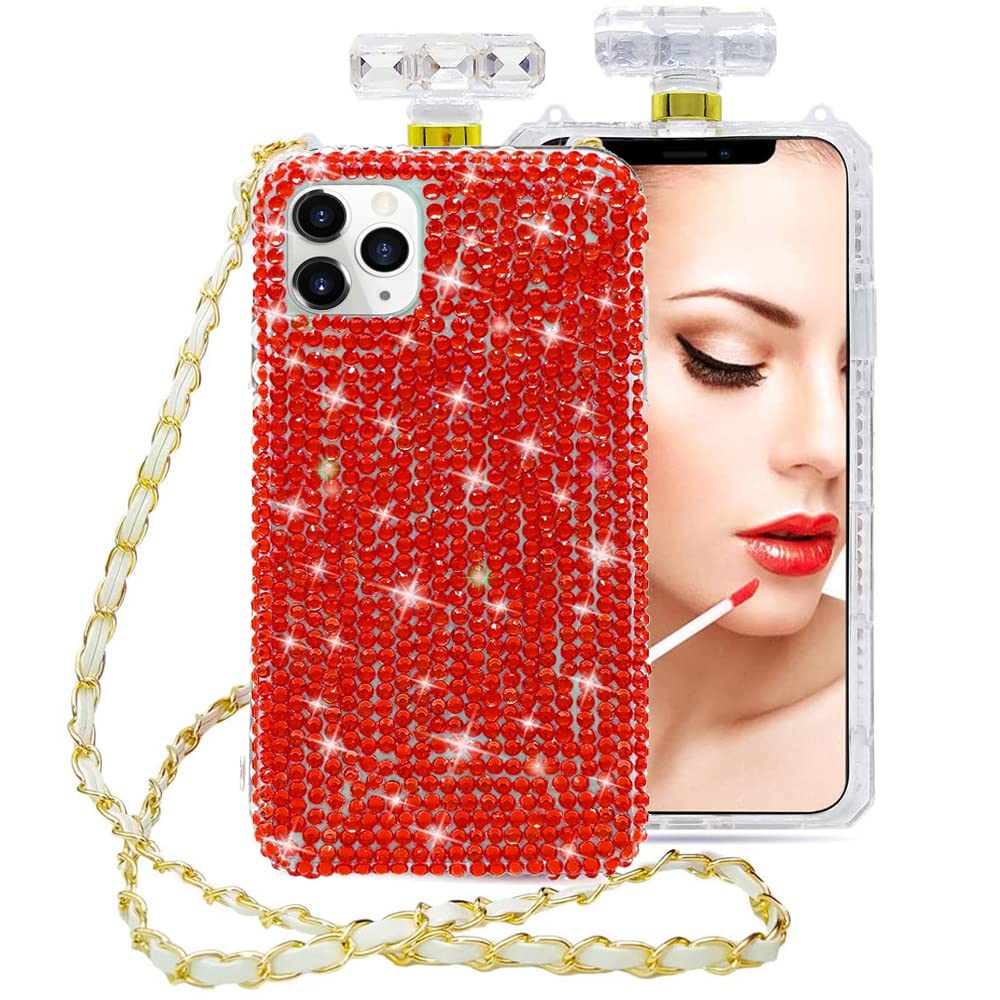 Sparkling Crystal Diamond Phone Case for iPhone 13 Pro Max - Glitter Rhinestone Protective Cover with Shockproof TPU Bumper & Lanyard | Stylish Bling Case for Women & Girls | Perfect for Parties, Weddings & Everyday Glam