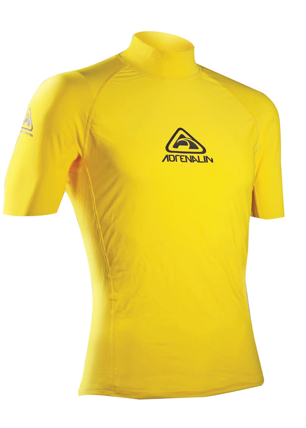 Adrenalin Adult High Visibility Short Sleeve Rash Guard - UV Protection Swim Shirt for Surfing, Swimming & Water Sports - Men's Quick-Dry Performance Shirt