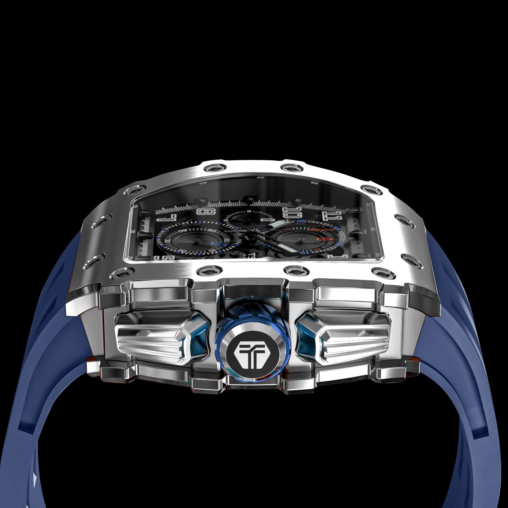 Luxury Men's Chronograph Watch - 50M Waterproof, Luminous, Date Display, Japanese Quartz Movement, Sapphire Crystal, Silicone Strap - Fashion Sport Watch for Men | Perfect for Business, Casual Wear & Outdoor Activities | Great Gift for Birthdays, Anniversaries & Special Occasions