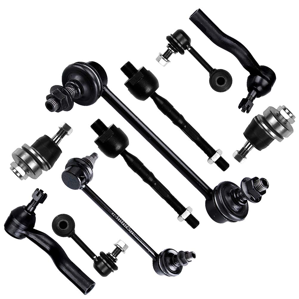 SCITOO 10-PC Suspension Kit for Ford Fusion & Lincoln MKZ - Front & Rear Sway Bar Links, Tie Rods, Ball Joints - Smooth Ride & Handling