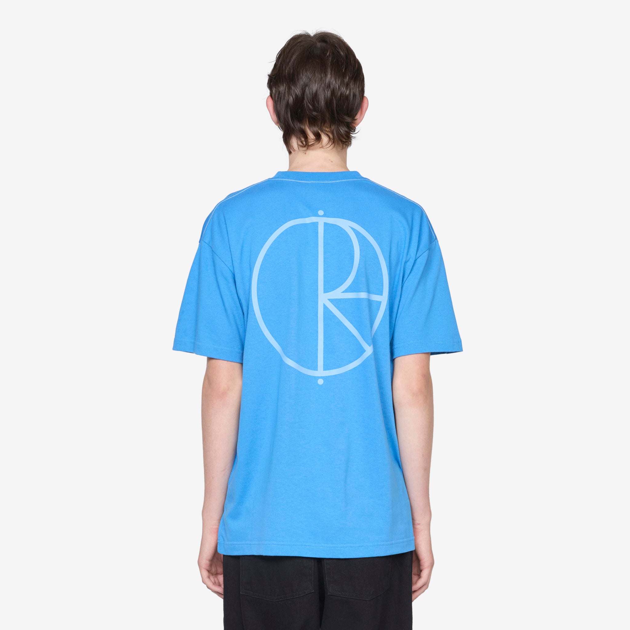 Stylish Contrast Stroke Logo T-Shirt in French Blue - Perfect for Casual Wear, Street Fashion & Everyday Outfits