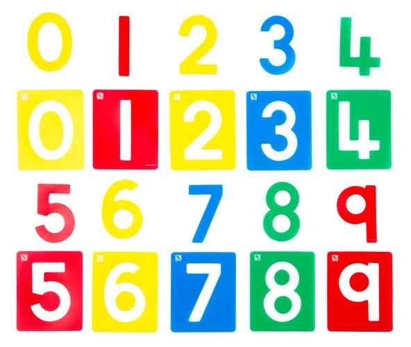 Edvantage Large Numbers Stencil Set for DIY Crafts, Home Decor, and Classroom Projects - Perfect for Painting, Scrapbooking, and Wall Art